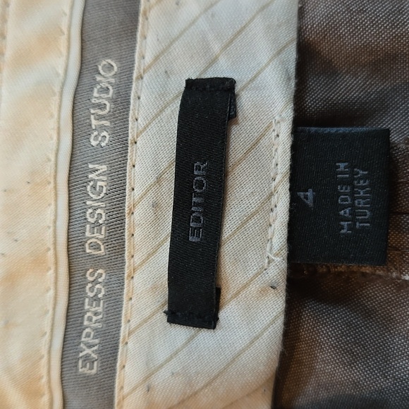 Express Editor Pants Brown Flare Bootcut Work Business Suit - Picture 3 of 4